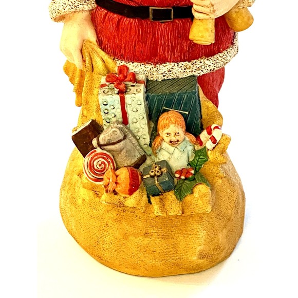 Santa Claus Figurine Carrying Gifts Old World Ceramic 90's‎ Decor Christmas - Picture 3 of 6